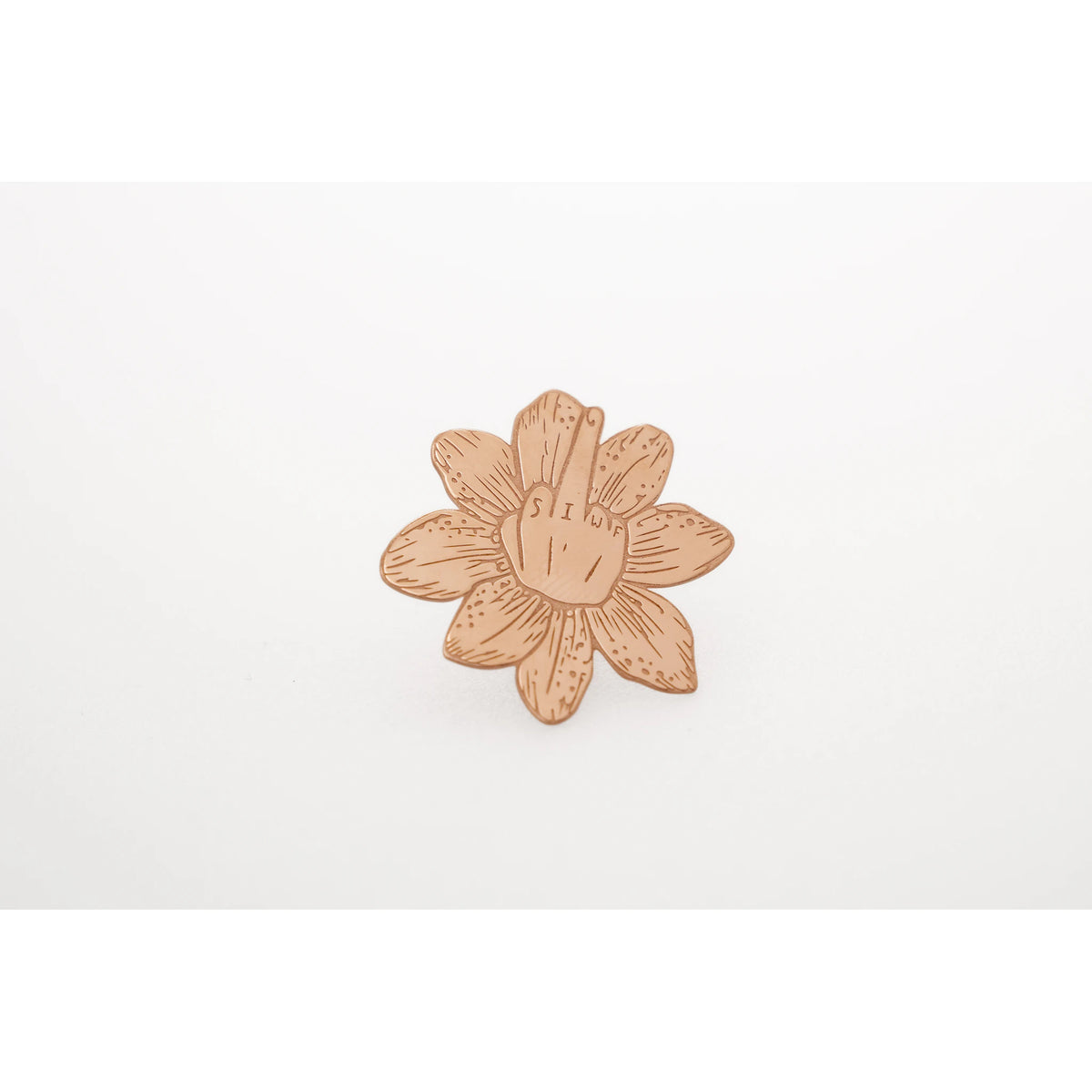 SIWF flower earrings in rose gold-plated 925 sterling silver