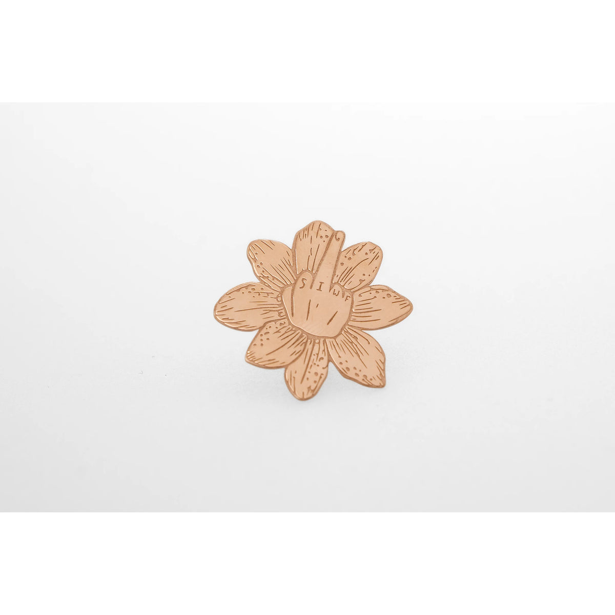 SIWF flower earrings in rose gold-plated 925 sterling silver