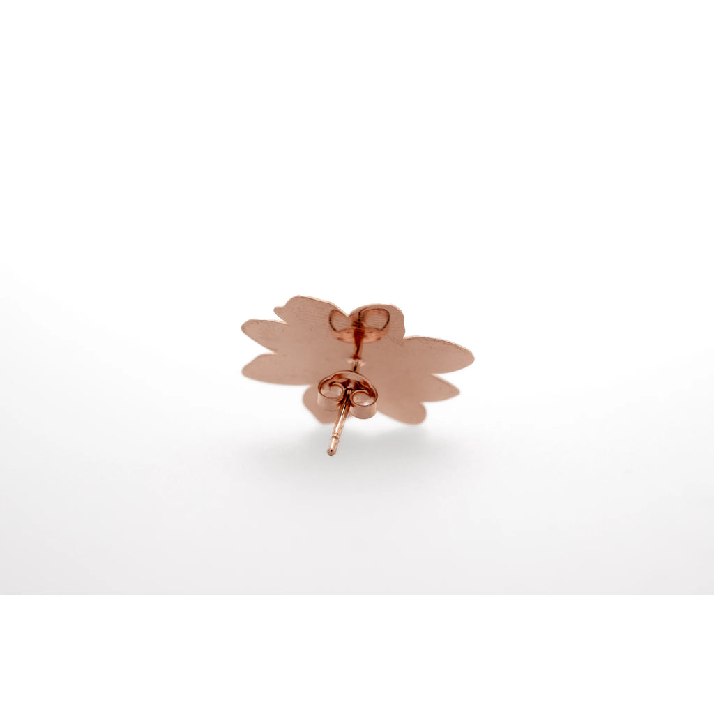 SIWF flower earrings in rose gold-plated 925 sterling silver