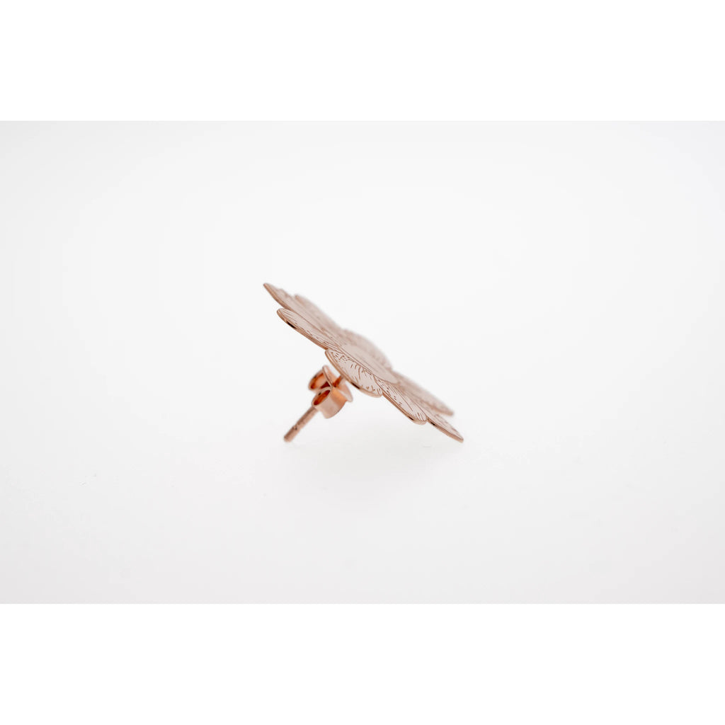 SIWF flower earrings in rose gold-plated 925 sterling silver