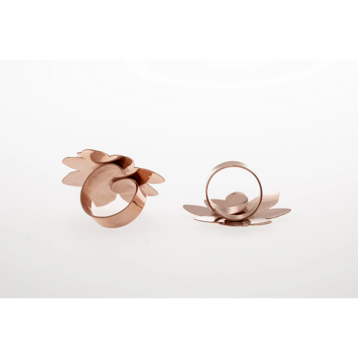 SIWF flower ring in rose gold-plated 925 sterling silver