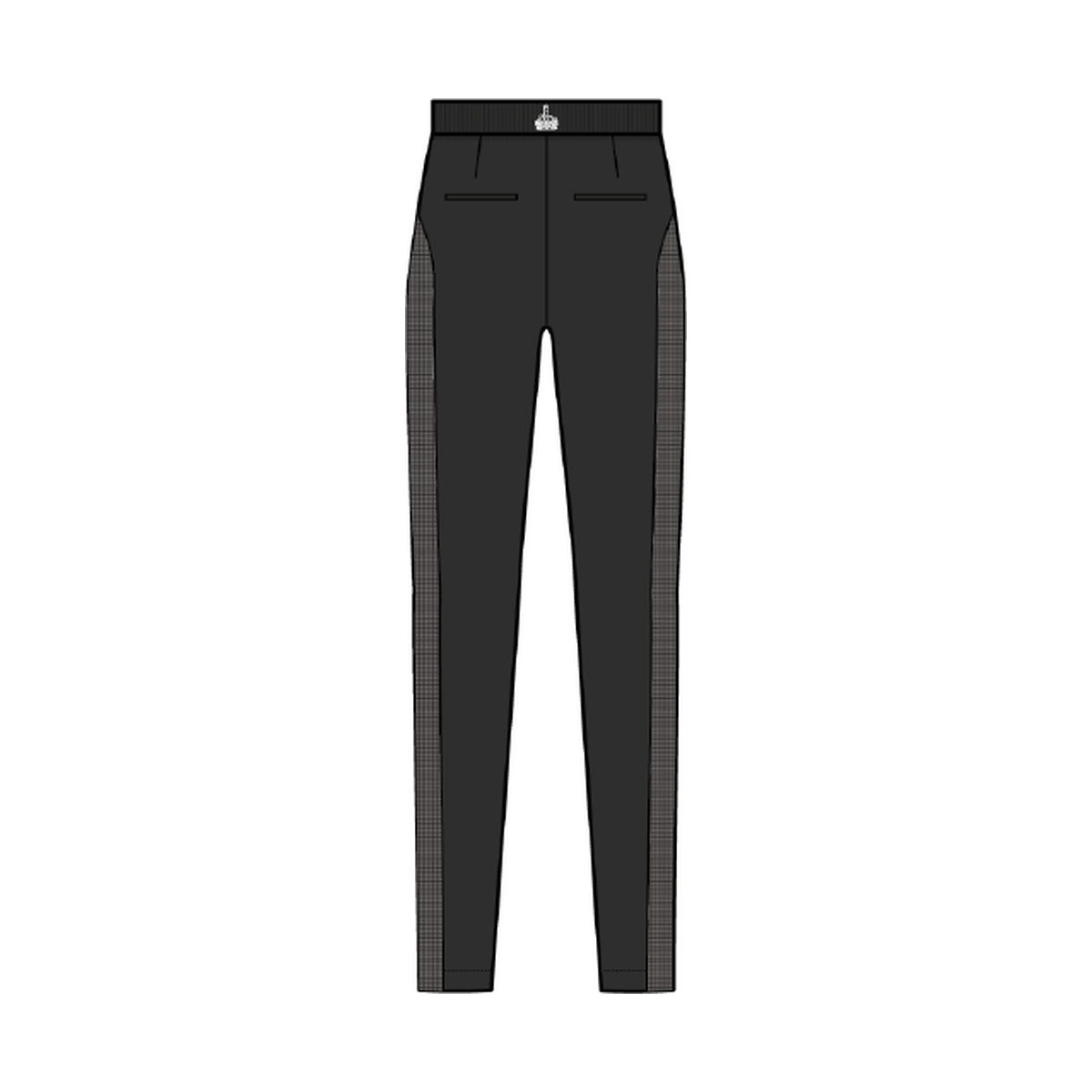 SIWF Women's Pocket Leggings in black, back view, design sketch