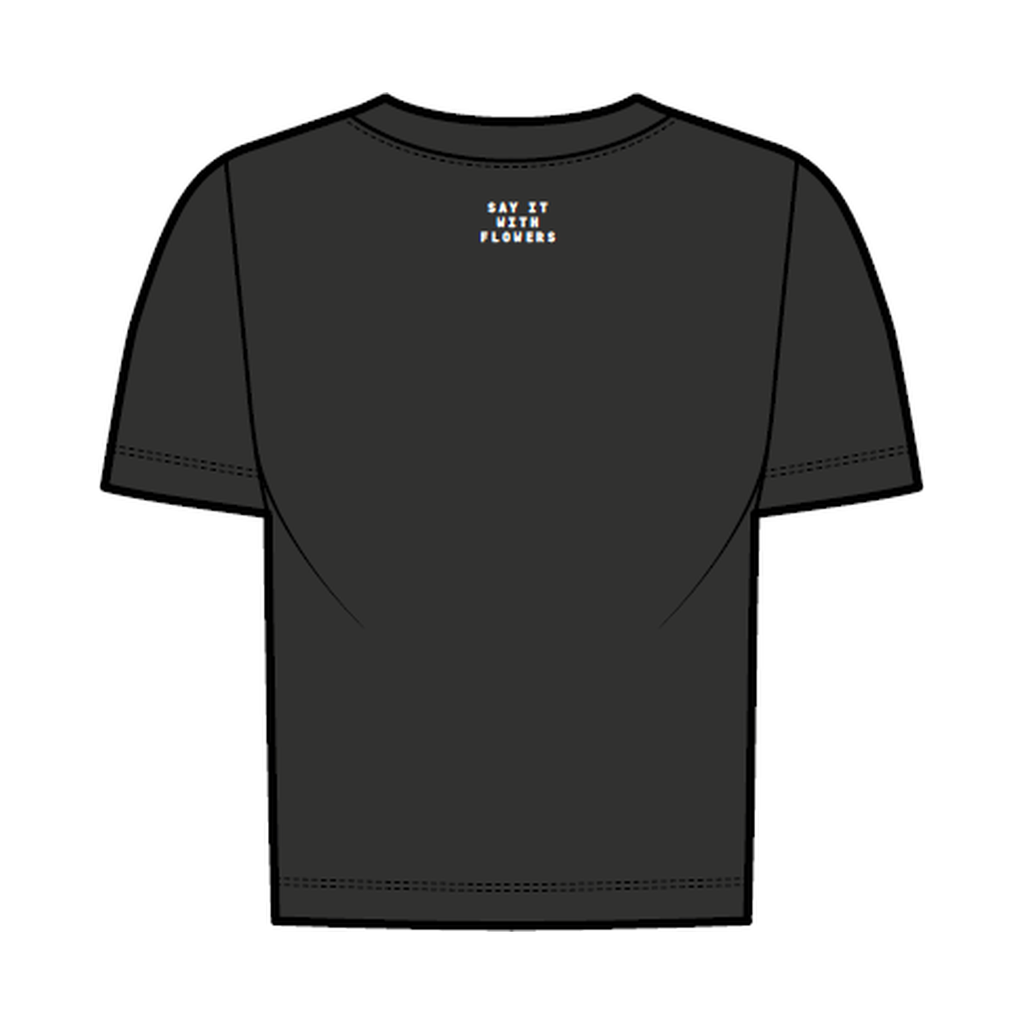 SIWF Women's SIWF Paris T-Shirt in black, back view, design sketch