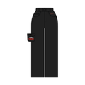 SIWF Women's Wide-Leg Pants in black, front view, design sketch